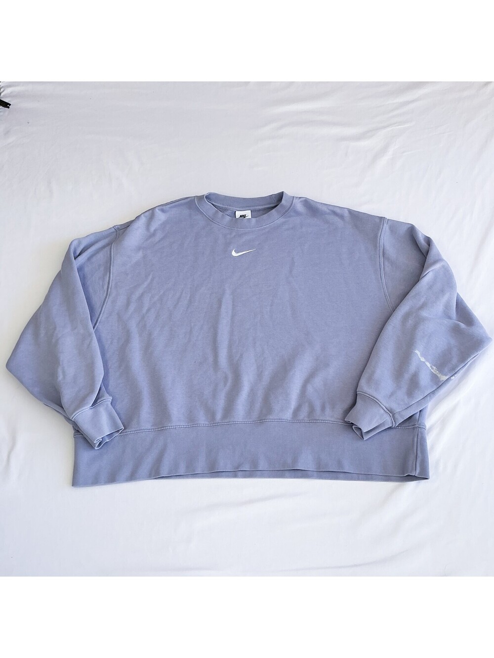 Nike Lavender Crewneck Sweatshirt Swoosh Logo Embroidered Flawed Women's Size 1X